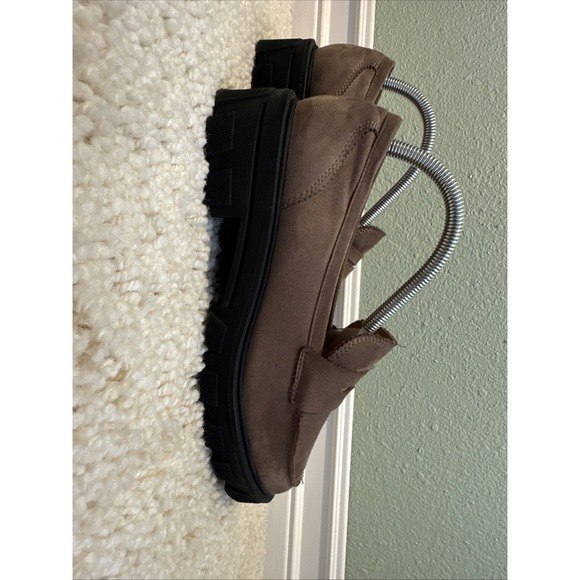 Crown Vintage Brown Faux Suede, Lug Sole Penny Loafers Academia,Classic Y2K 9 M - Picture 5 of 8